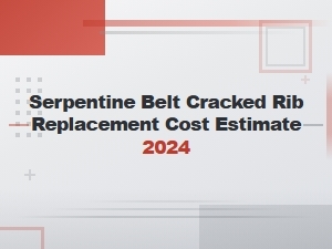 Serpentine Belt Cracked Rib Replacement Cost Estimate 2024