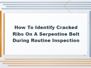 Spotting Cracked Ribs on a Serpentine Belt During Inspection